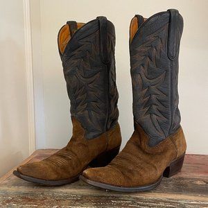 Vintage Liberty Boot Leather & Suede Women's Cowboy Boots Size 7 | Cowgirl Boots